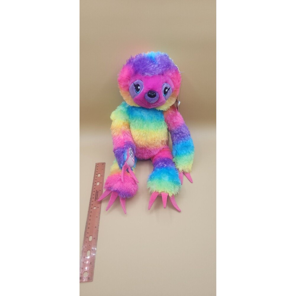 Build-A-Bear BABW Let's Hang Rainbow Sloth Plush Stuffed Animal